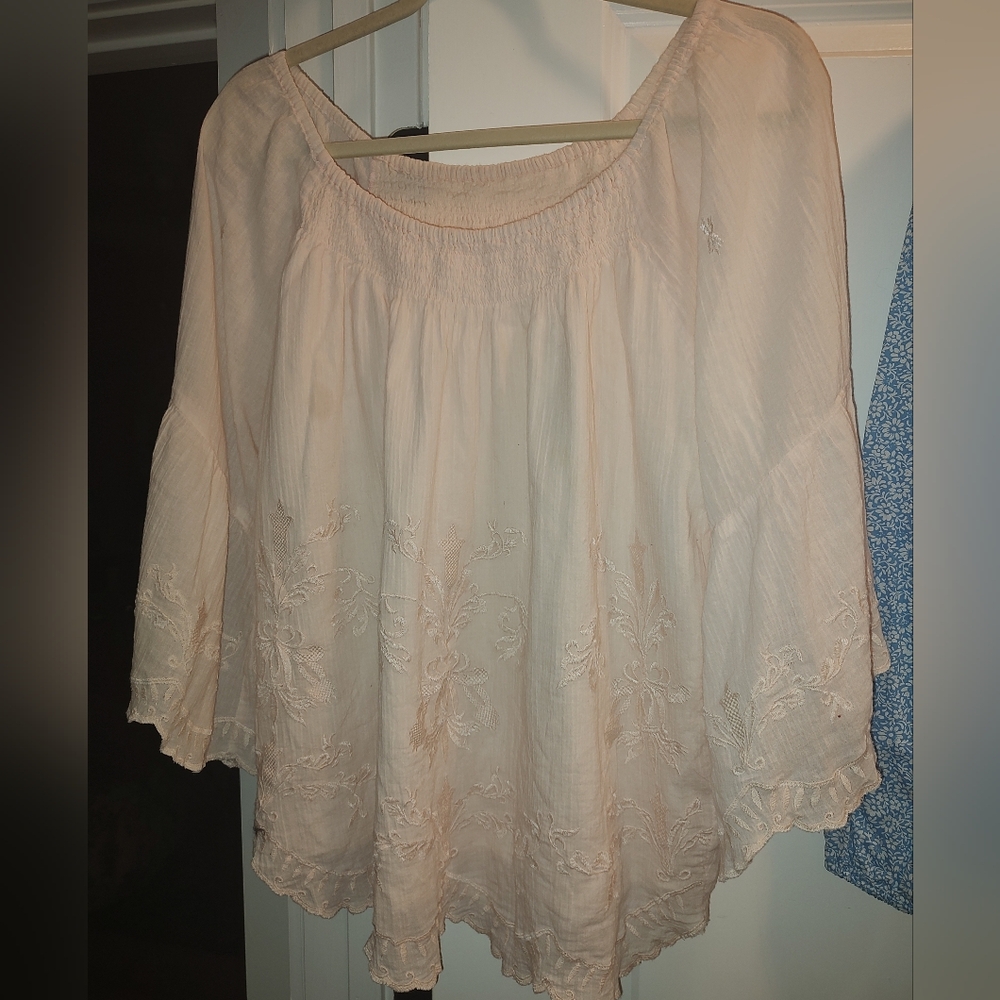 Soft Surroundings Embroidered Blouse